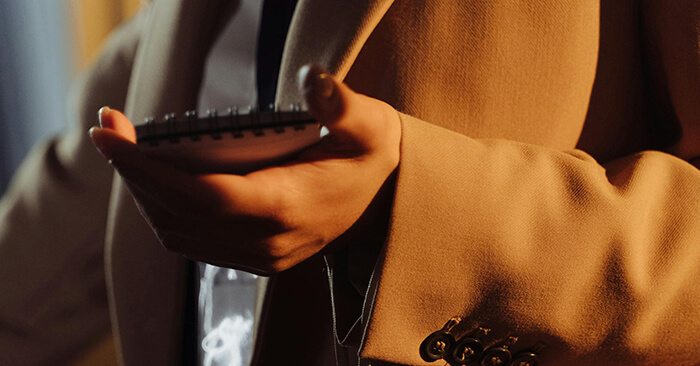 Photo prise de note seance flash